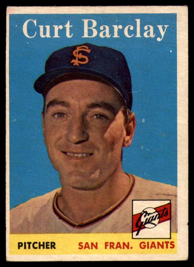 1958 Topps #21 Curt Barclay EX