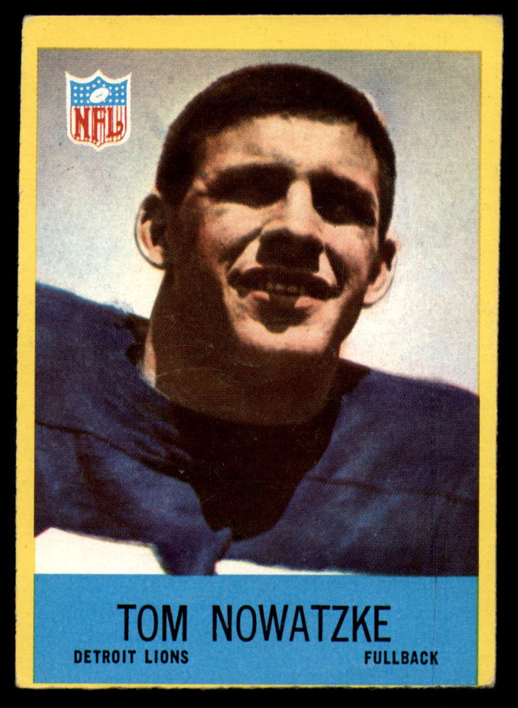 1967 Philadelphia #69 Tom Nowatzke Excellent RC Rookie ID: 141331