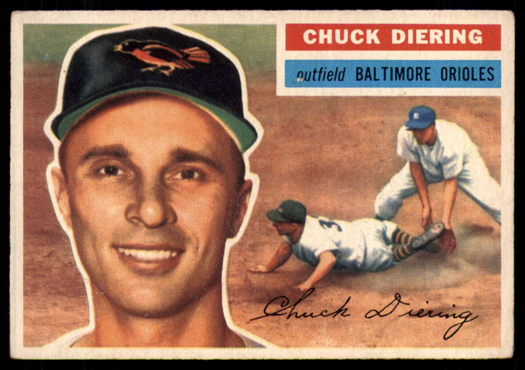 1956 Topps #19 Chuck Diering DP EX++ ID: 58078