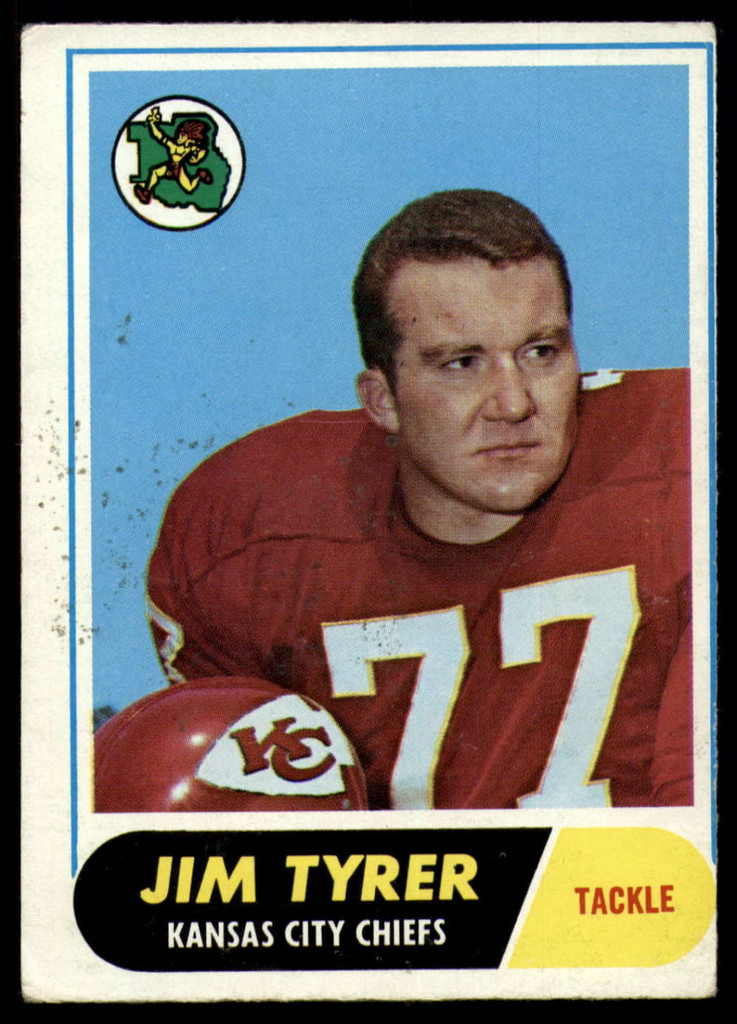 1968 Topps # 15 Jim Tyrer Very Good 