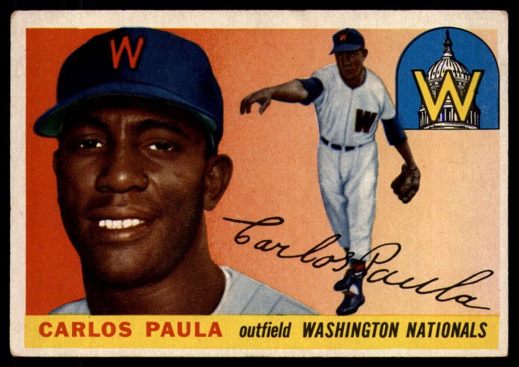 1955 Topps #97 Carlos Paula EX RC Rookie ID: 56823