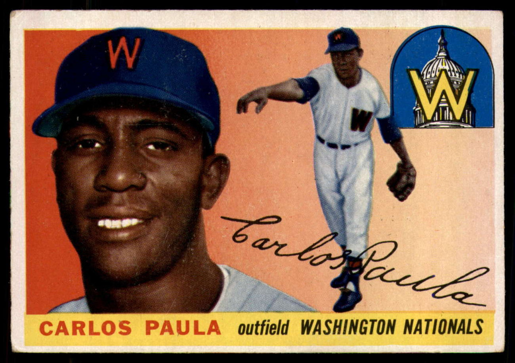 1955 Topps #97 Carlos Paula EX RC Rookie ID: 56825