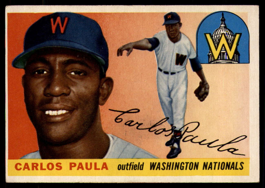 1955 Topps #97 Carlos Paula EX RC Rookie ID: 56826