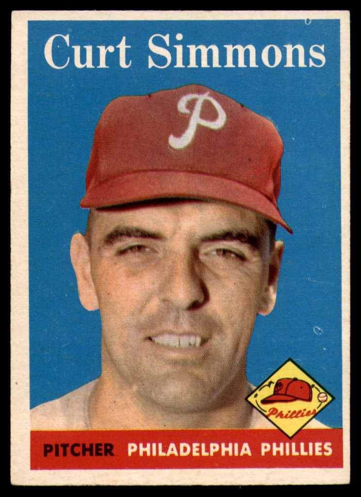 1958 Topps #404 Curt Simmons EX++ ID: 64545