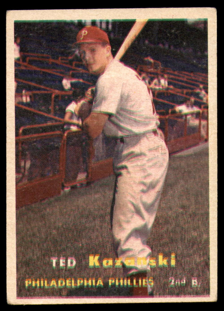 1957 Topps #27 Ted Kazanski EX Excellent 