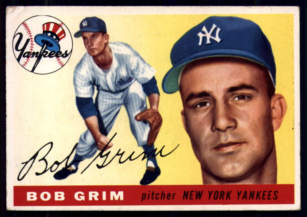 1955 Topps #80 Bob Grim VG/EX RC Rookie ID: 56699