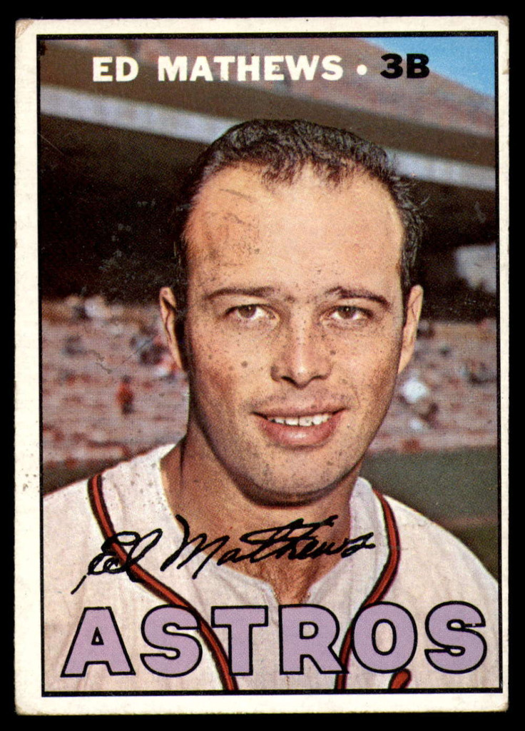 1967 Topps #166 Ed Eddie Mathews Astros VG