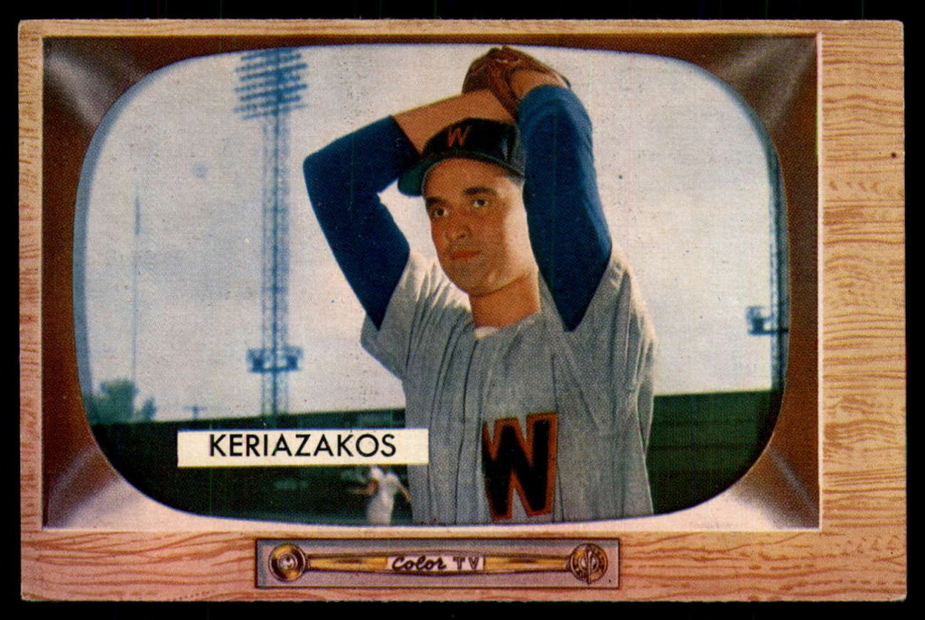 1955 Bowman #14 Gus Keriazakos VG RC Rookie ID: 76365