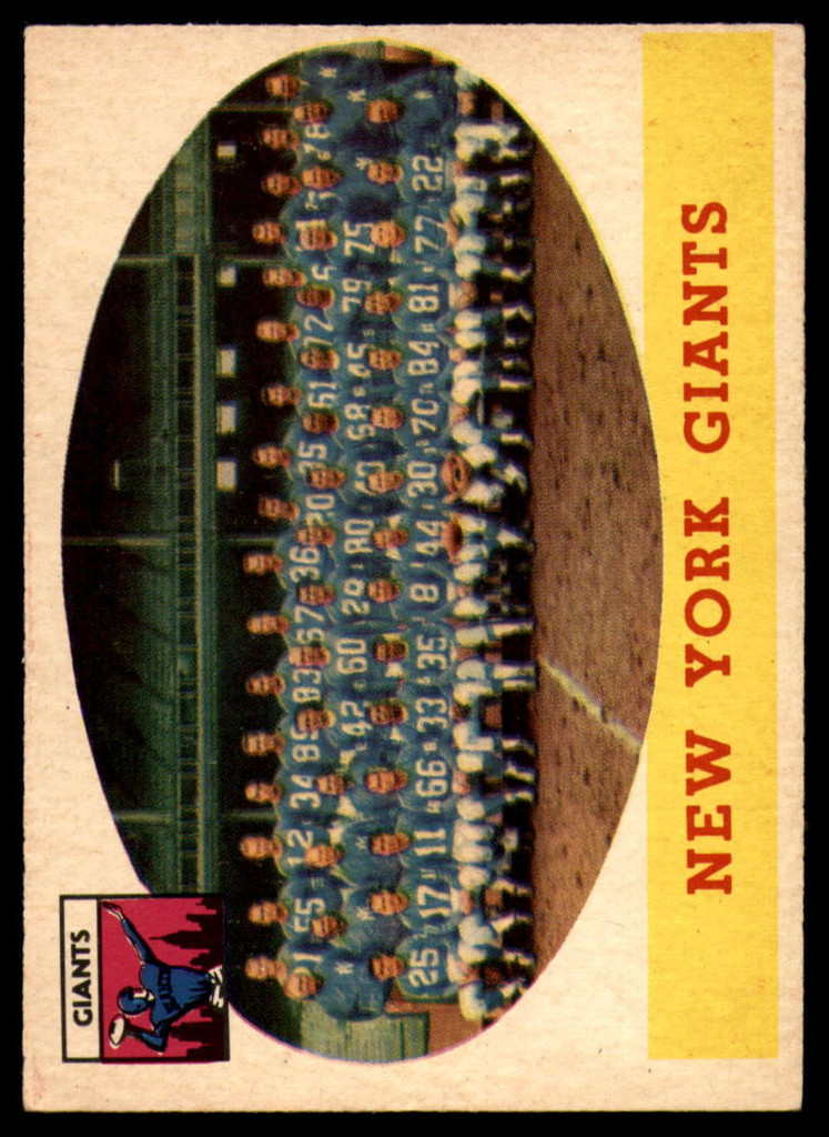 1958 Topps #61 Giants Team EX++  ID: 81525