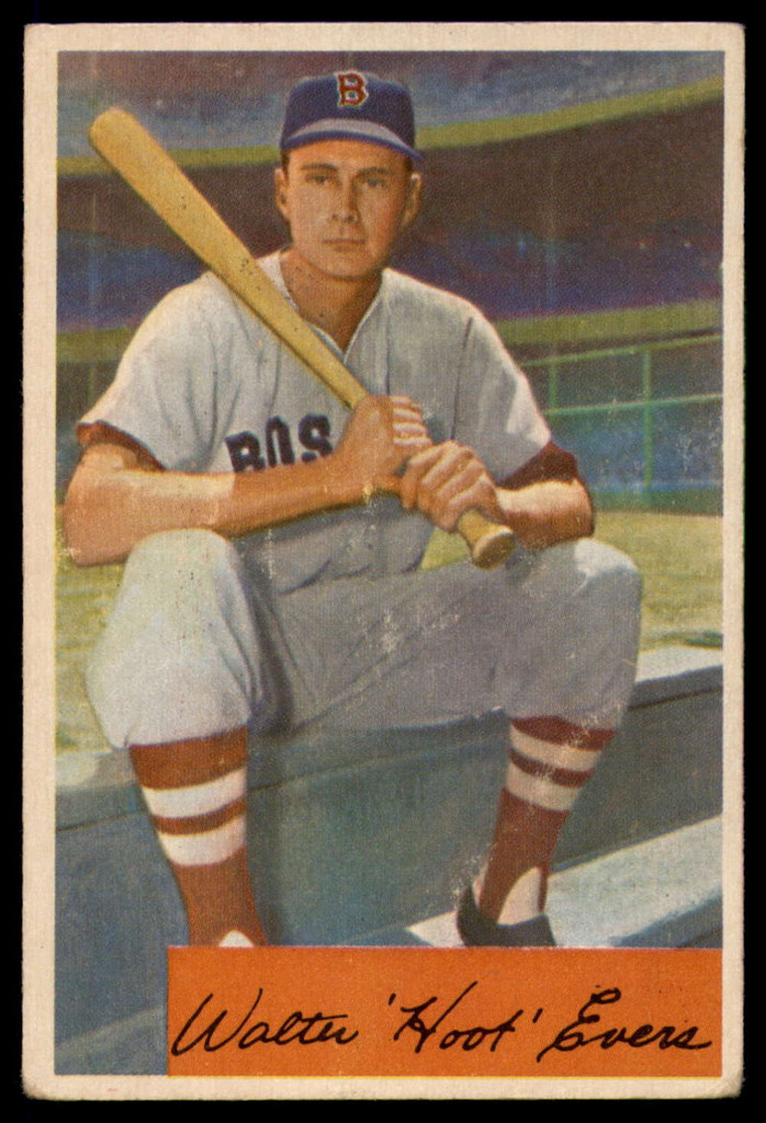 1954 Bowman #18 Hoot Evers VG ID: 80112