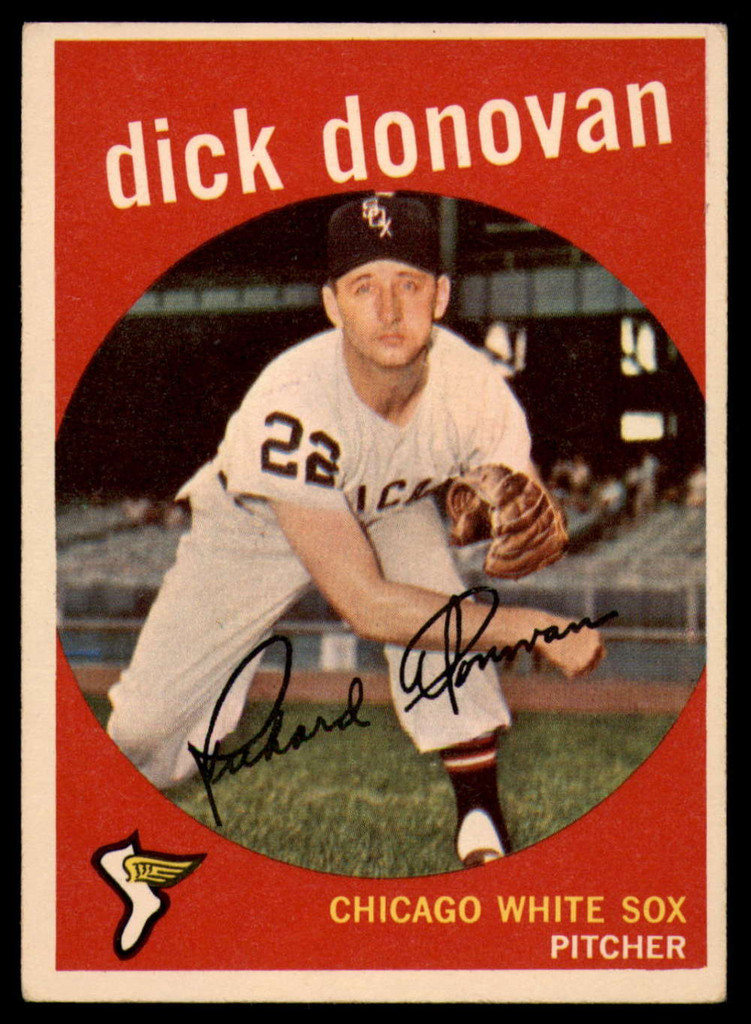 1959 Topps #5 Dick Donovan EX++ ID: 65427