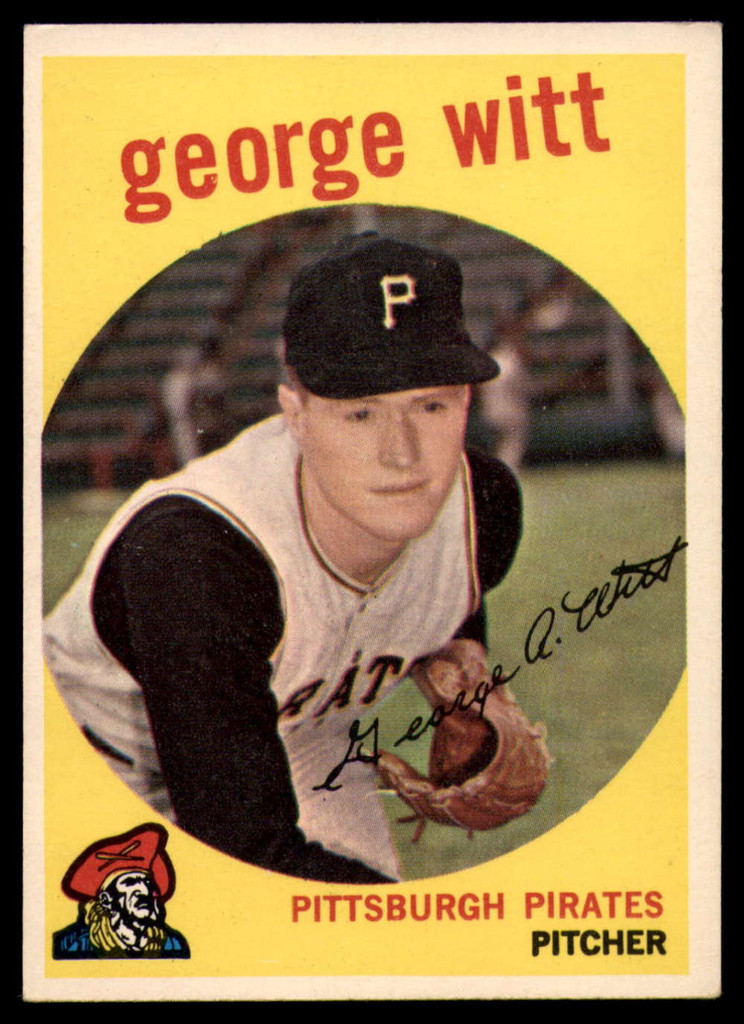 1959 Topps #110 George Witt EX++ RC Rookie ID: 66293