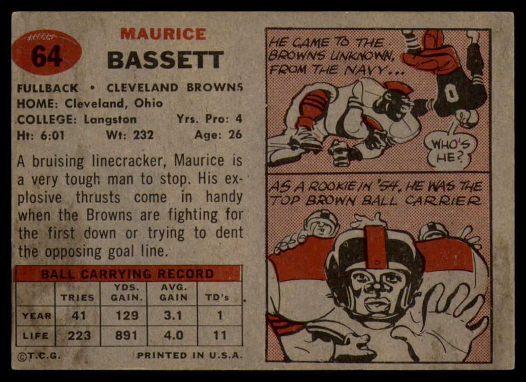 1957 Topps #64 Maurice Bassett EX/NM ID: 72466