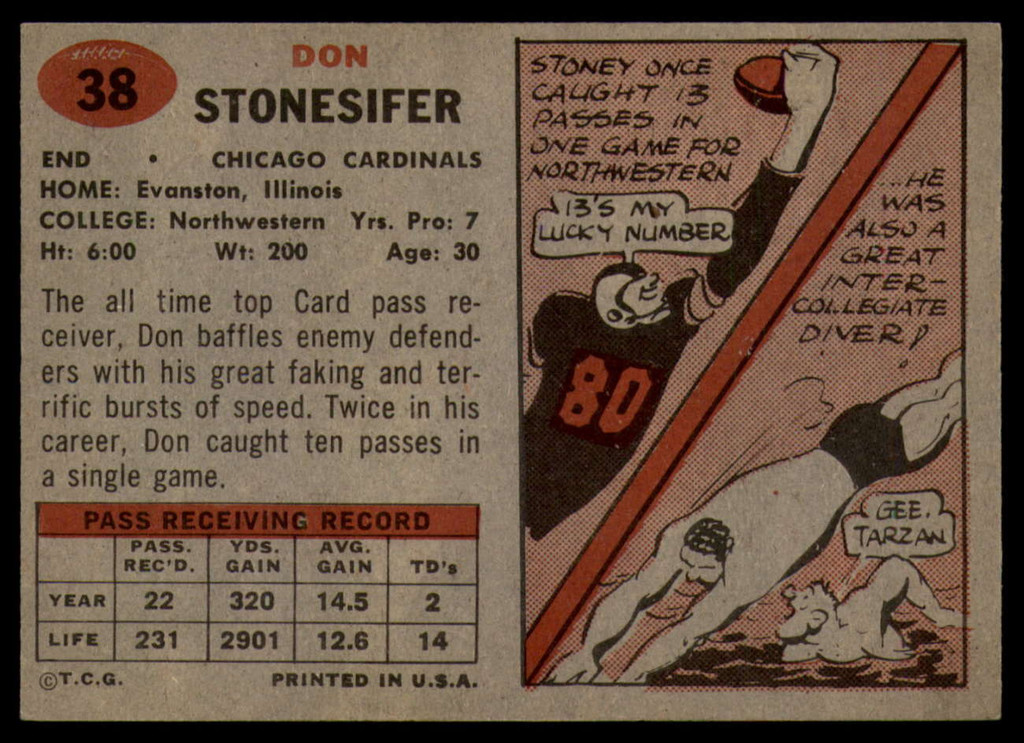 1957 Topps #38 Don Stonesifer EX/NM ID: 72341