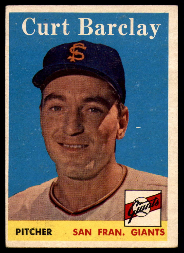 1958 Topps #21 Curt Barclay VG ID: 62616