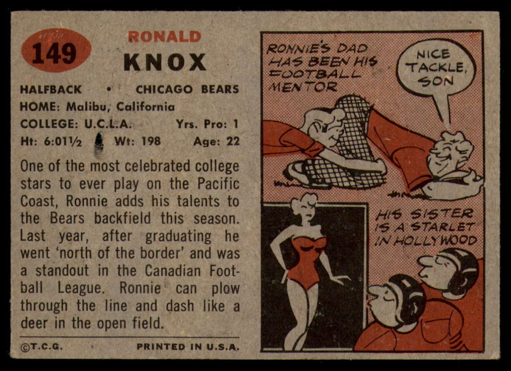 1957 Topps #149 Ronnie Knox DP VG/EX RC Rookie