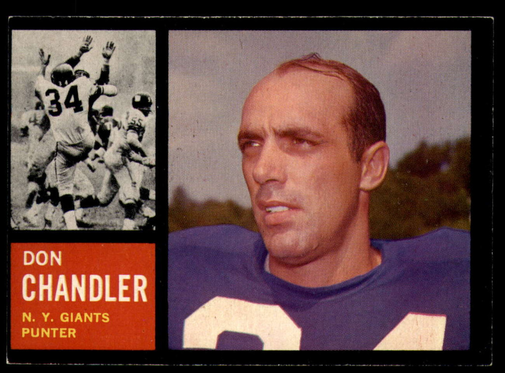 1962 Topps #107 Don Chandler EX/NM 