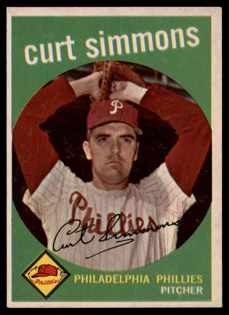 1959 Topps #382 Curt Simmons EX++ ID: 68693