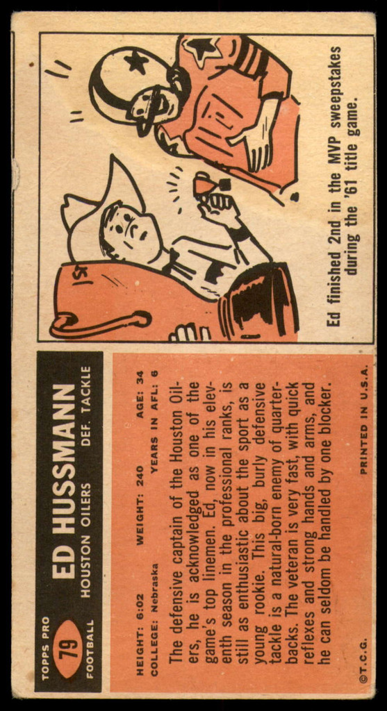 1965 Topps # 79 Ed Husmann VG 