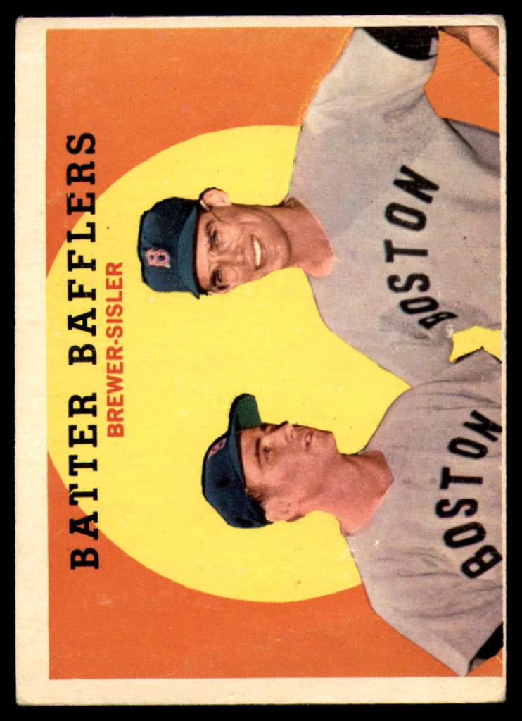 1959 Topps #346 Tom Brewer/Dave Sisler Batter Bafflers VG ID: 68393