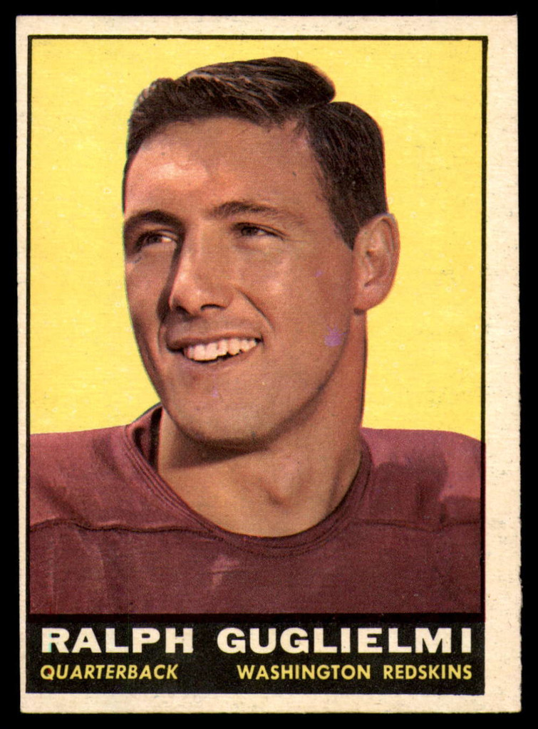 1961 Topps #123 Ralph Guglielmi EX++ Washington NFL Football 