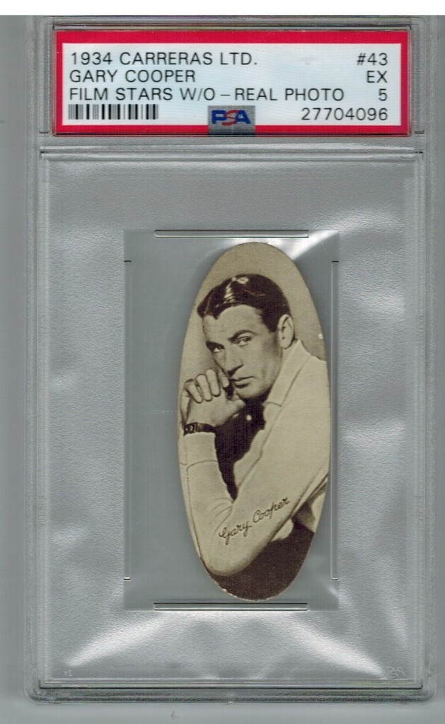 1934 Carreras  LTD.  Film Stars  W. Real Photo 43  Gary Cooper PSA 5  EX  #*