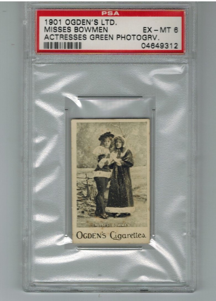 1901 Ogden's Ltd  Misses Bowmen Actresses Green Photogrv. PSA 6 EX-MT  #*