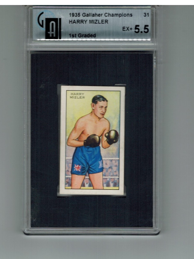 1935 GALLAHER CHAMPIONS #31 HARRY MIZLER (GAI 5.5 EX+)  #*