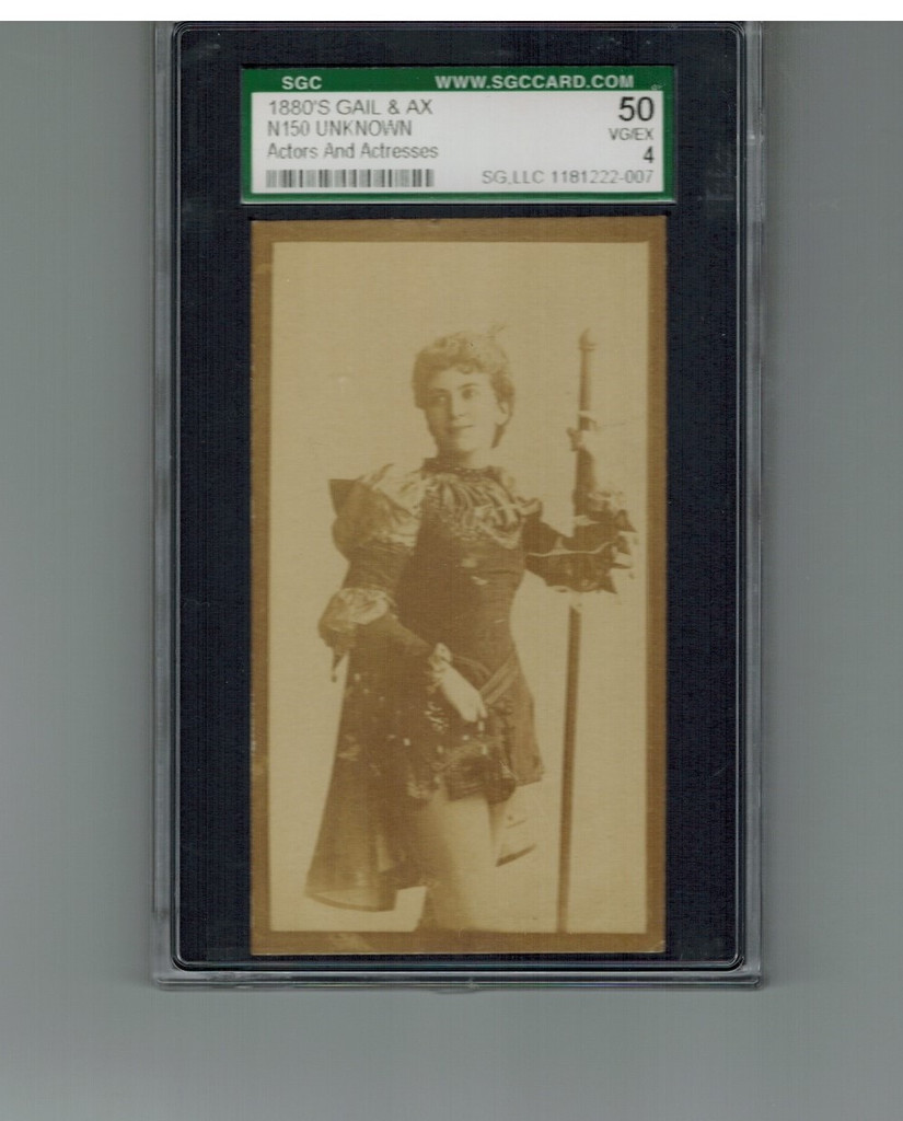 1880 N150 G.W. Gail & Ax Actress SGC 50  VG-EX 4  #*