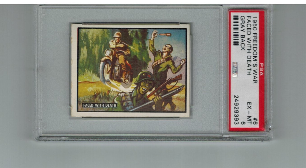 1950 Freedom War #6 Faced With Death Gray Back PSA 6 EX-MT  #*