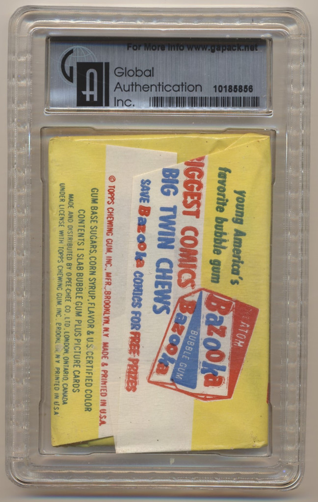1955 Topps Flags Of The World 5 Cents Unopened Wax Pack GAI 7 NM  Serial #10185856  #*sku23382w