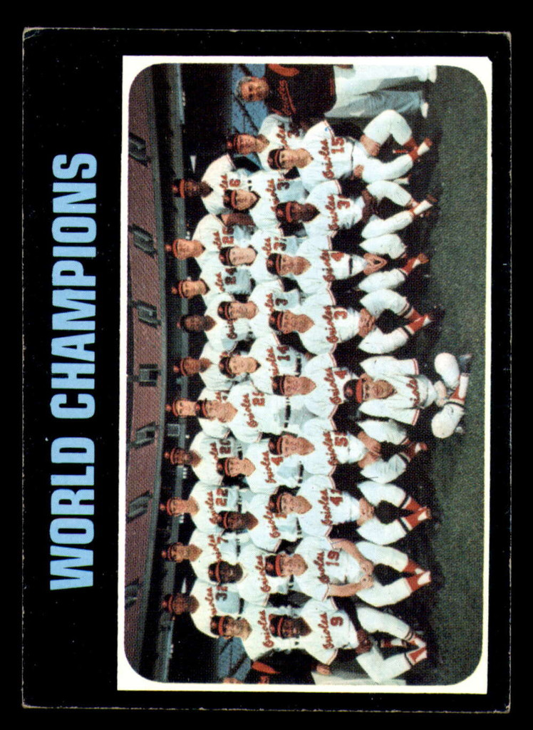 1971 Topps #   1 World Champions Orioles Excellent  ID: 305466