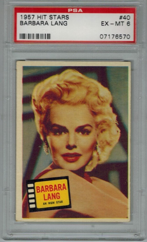 1957 Hit Stars #40 BARBARA LANG PSA 6 EX-MT   #*