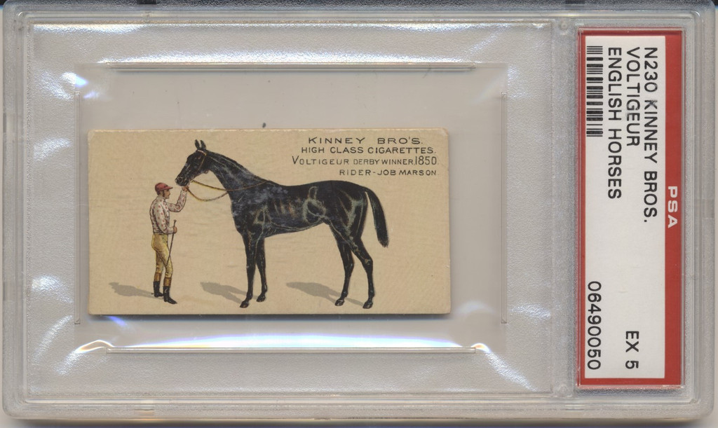 1890 N230 KINNEY BROS. ENGLISH HORSES VOLTIGEUR PSA 5 EX  #*