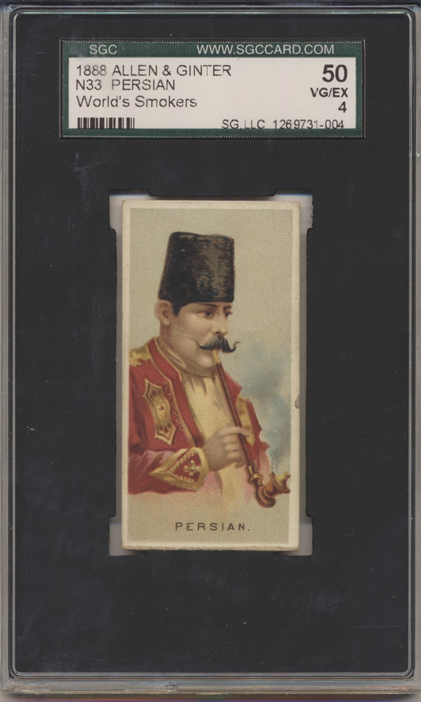 1888 N33 WORLD'S SMOKERS PERSIAN SGC 50 VG-EX 4   #*