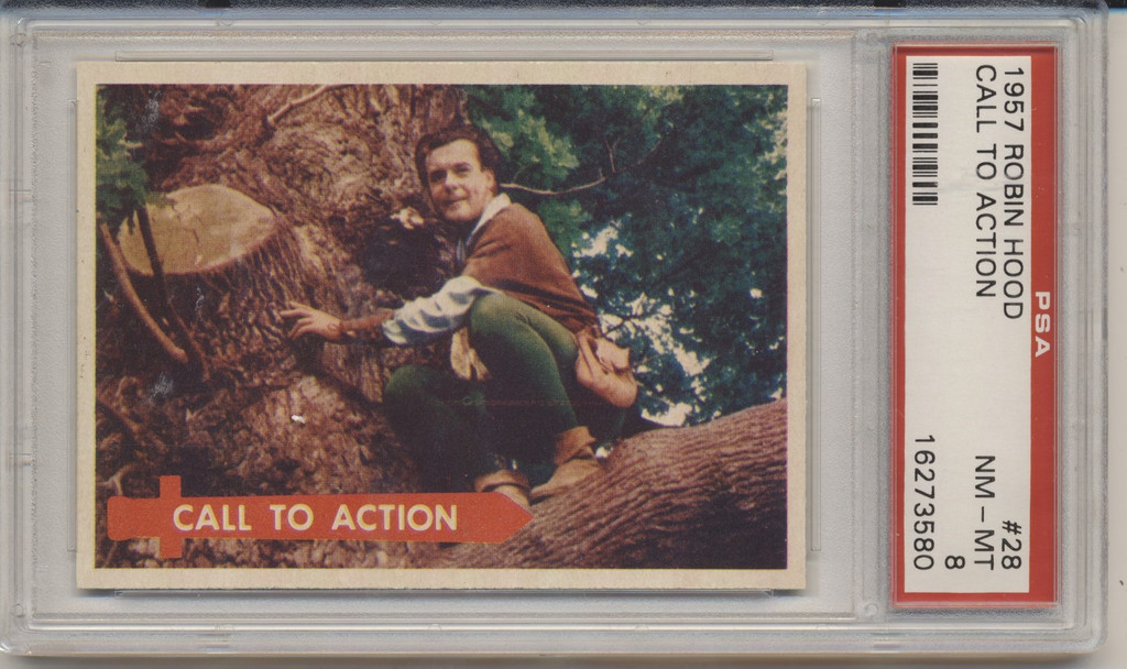 1957 Robin Hood #28 Call To Action PSA 8 NM-MT  #*