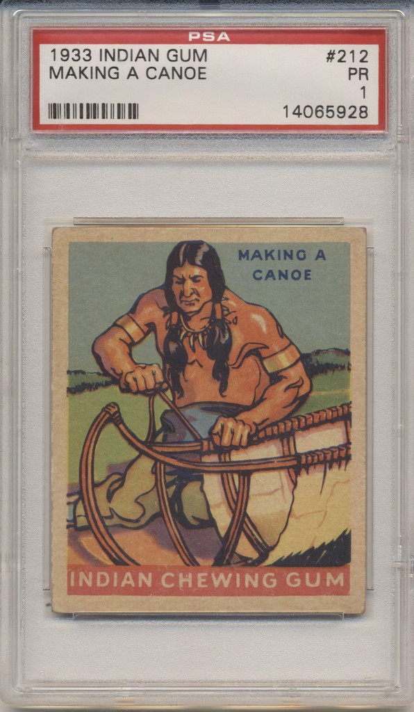 1933 Goudey #212/312 Making A Canoe PSA 1 POOR  #*