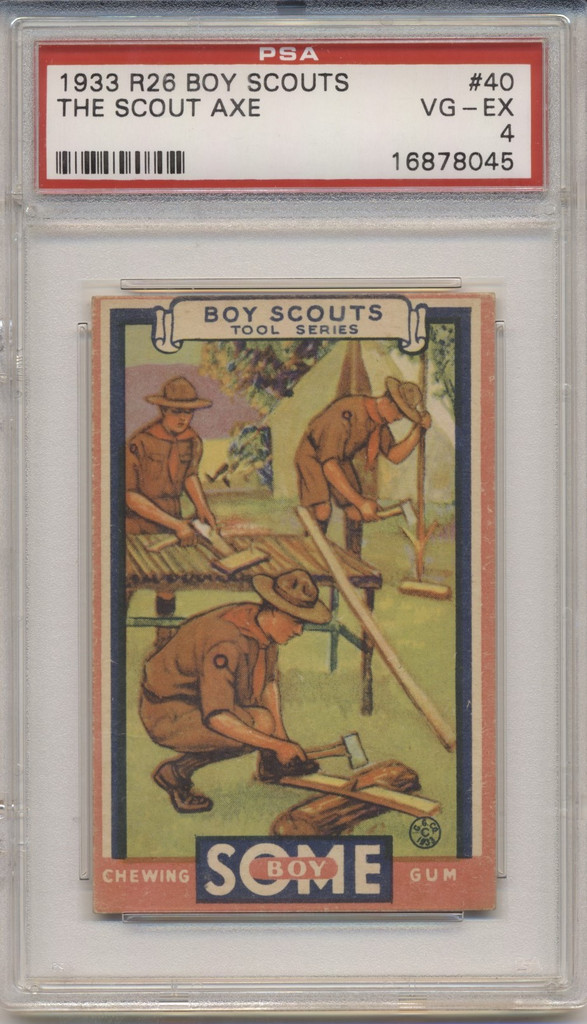 1933 GOUDEY BOY SCOUTS #40 THE SCOUT AXE PSA 4 VG-EX  #*