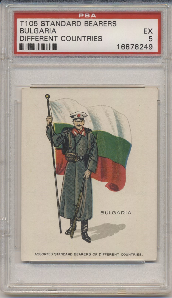 1914 T105 STANDARD BEARERS.. BULGARIA PSA 5 EX  #*