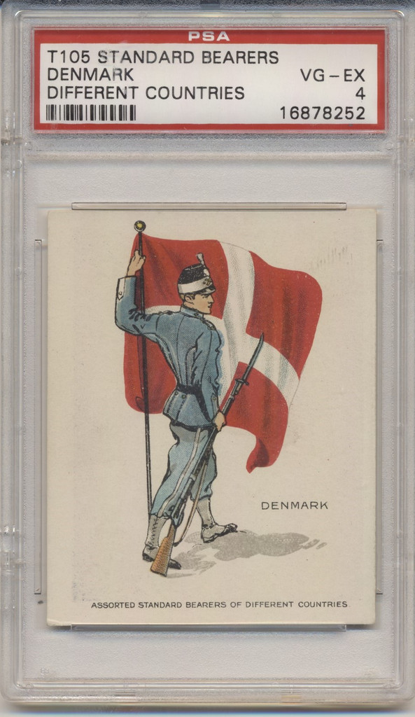 1914 T105 STANDARD BEARERS.. DENMARK PSA 4 VG-EX  #*