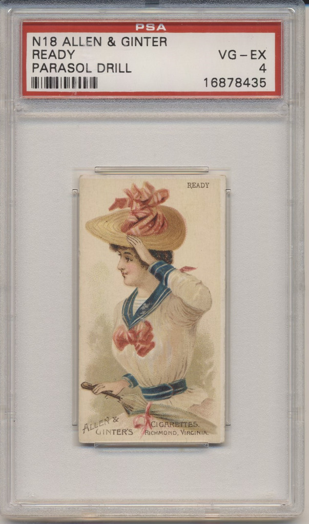 1888 N18 ALLEN & GINTER PARASOL DRILL READY PSA 4 VG-EX  #*