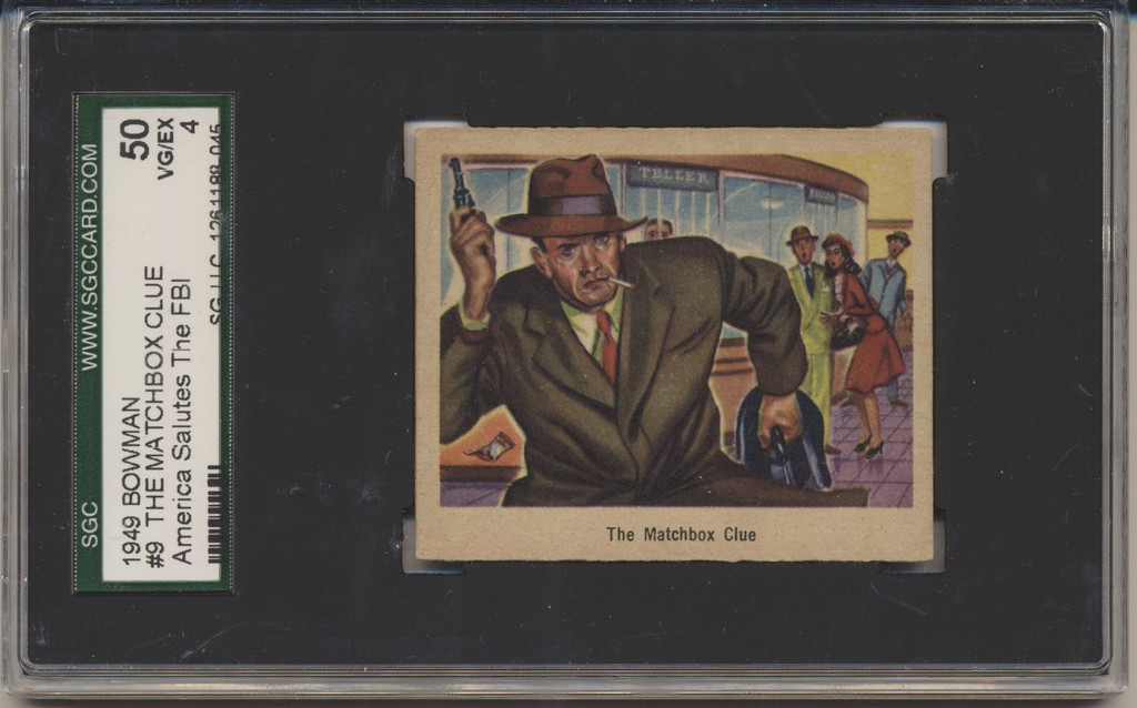 1949 AMERICAN SALUTES THE F.B.I. #9 THE MATCHBOX CLUE SGC 50 VG/EX 4  #*