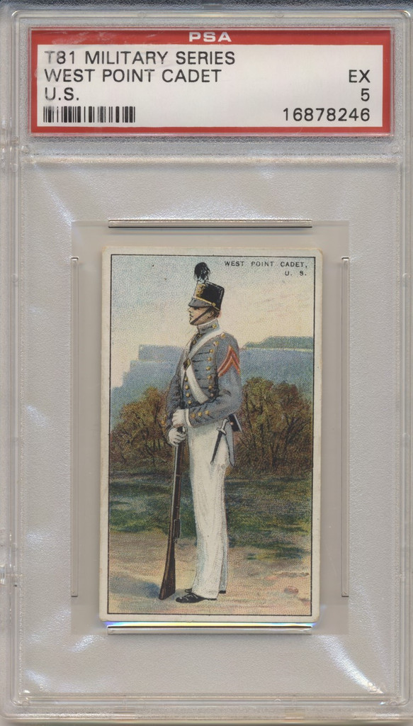 1910 T81 MILITARY WEST POINT CADET PSA 5 EX (SOLID)  #*