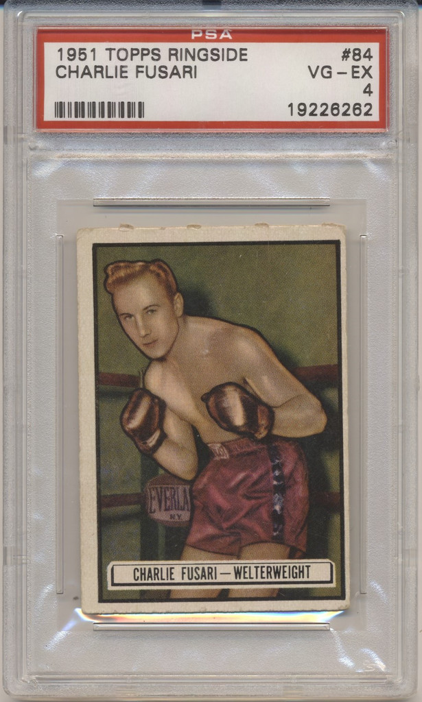 1951 TOPPS RINGSIDE #84 CHARLES FUSARI PSA 4 VG-EX  #*