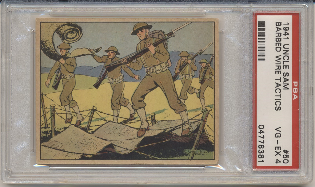 1941 UNCLE SAM #50 BARBED WIRE TACTICS PSA 4 VG-EX  #*