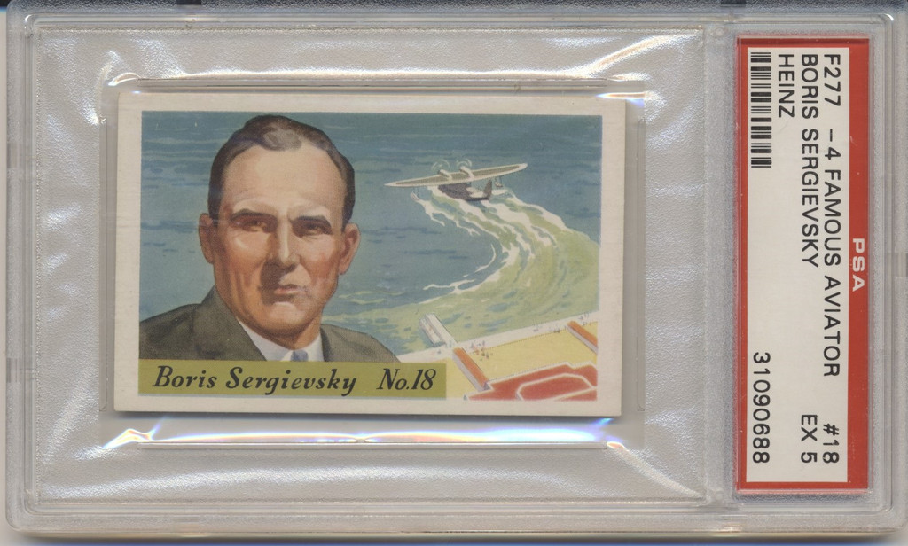 1938 F277-4 Famous Aviator #18 Boris Sergievsky PSA 5 EX  #*