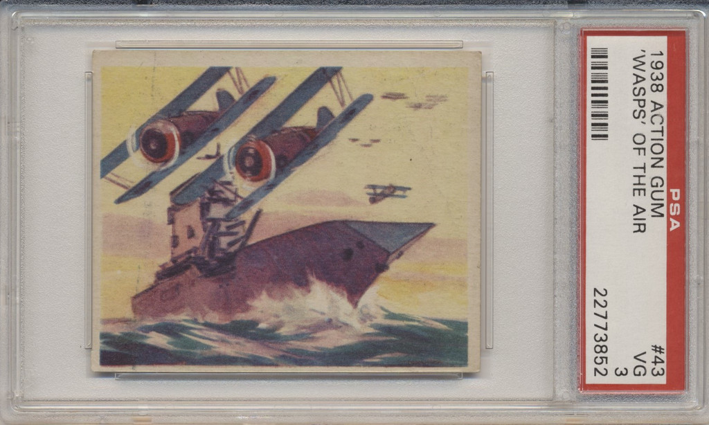 1938 ACTION GUM #43 WASPS OF THE AIR PSA 3 VG  #*