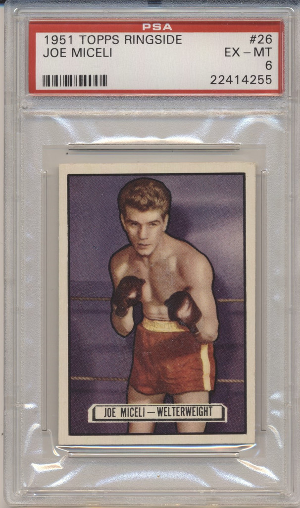 1951 TOPPS RINGSIDE #26 JOE MICELI PSA 6 EX-MT  #*