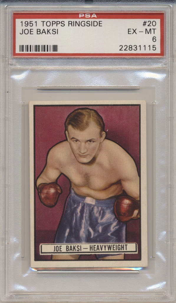 1951 TOPPS RINGSIDE #20 JOE BAKSI PSA 6 EX-MT  #*