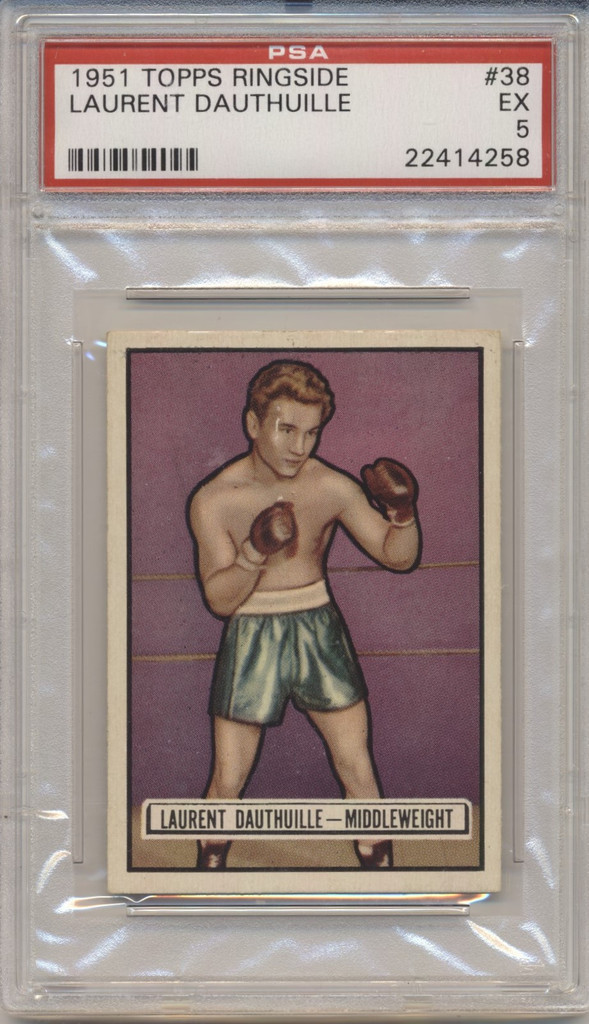 1951 TOPPS RINGSIDE #38 LAURENT DAUTHUILLE PSA 5 EX  #*